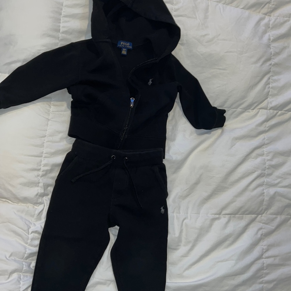 Toddler boy polo sweat suit